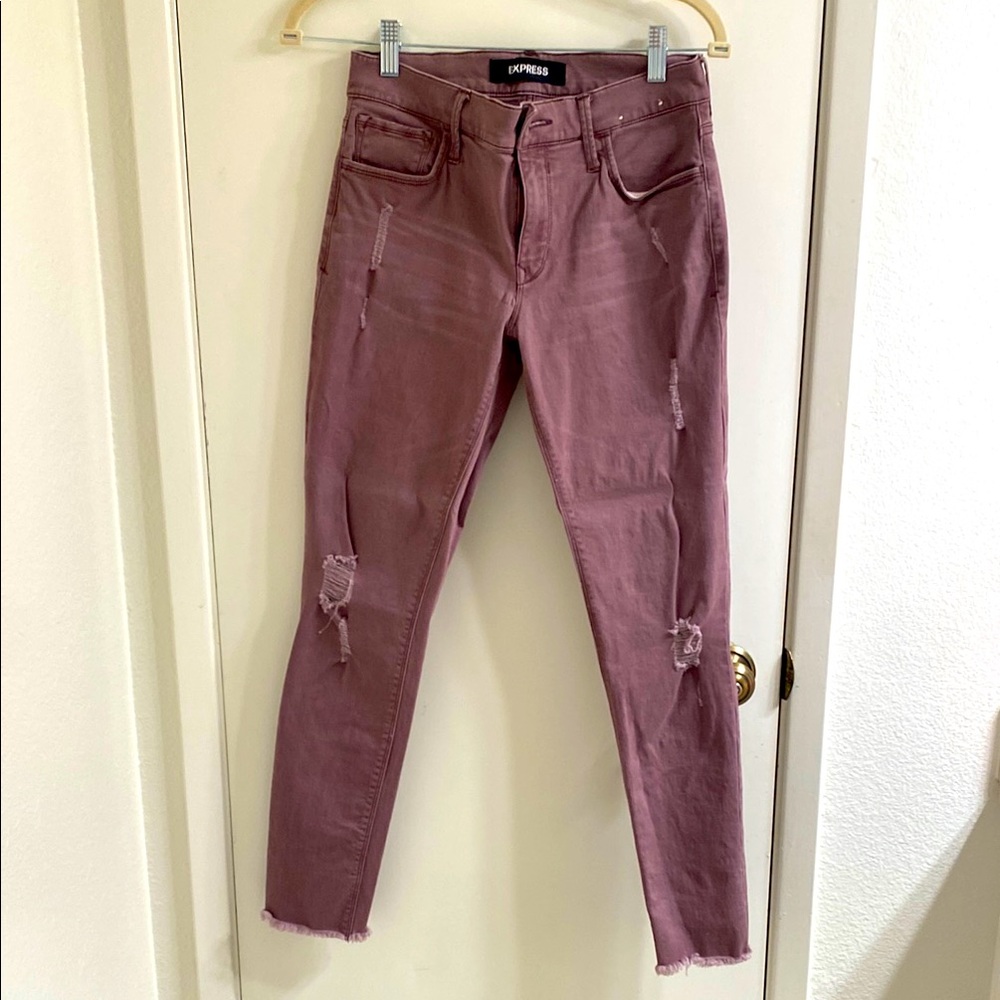 Jordache Pink Skinny Distressed Jeans